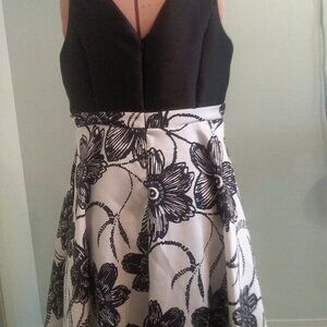 Black and white party dress